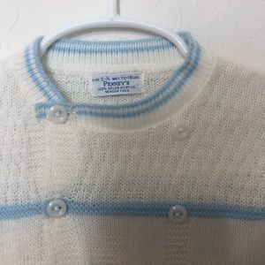 Vintage JcPenny baby sweater with a dog detail
